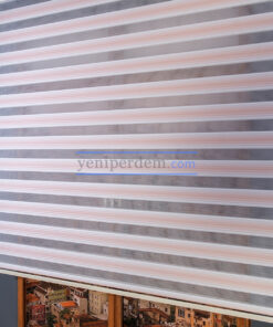 Pembe degrade zebra perde