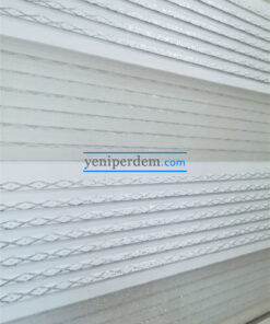 Gümüş simli plise zebra perde beyaz