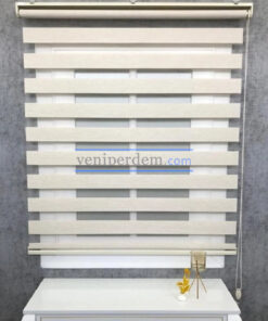 Bej bambu zebra perde