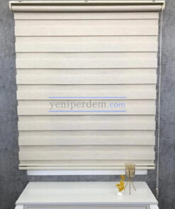 Alternative view of Bej bambu zebra perde