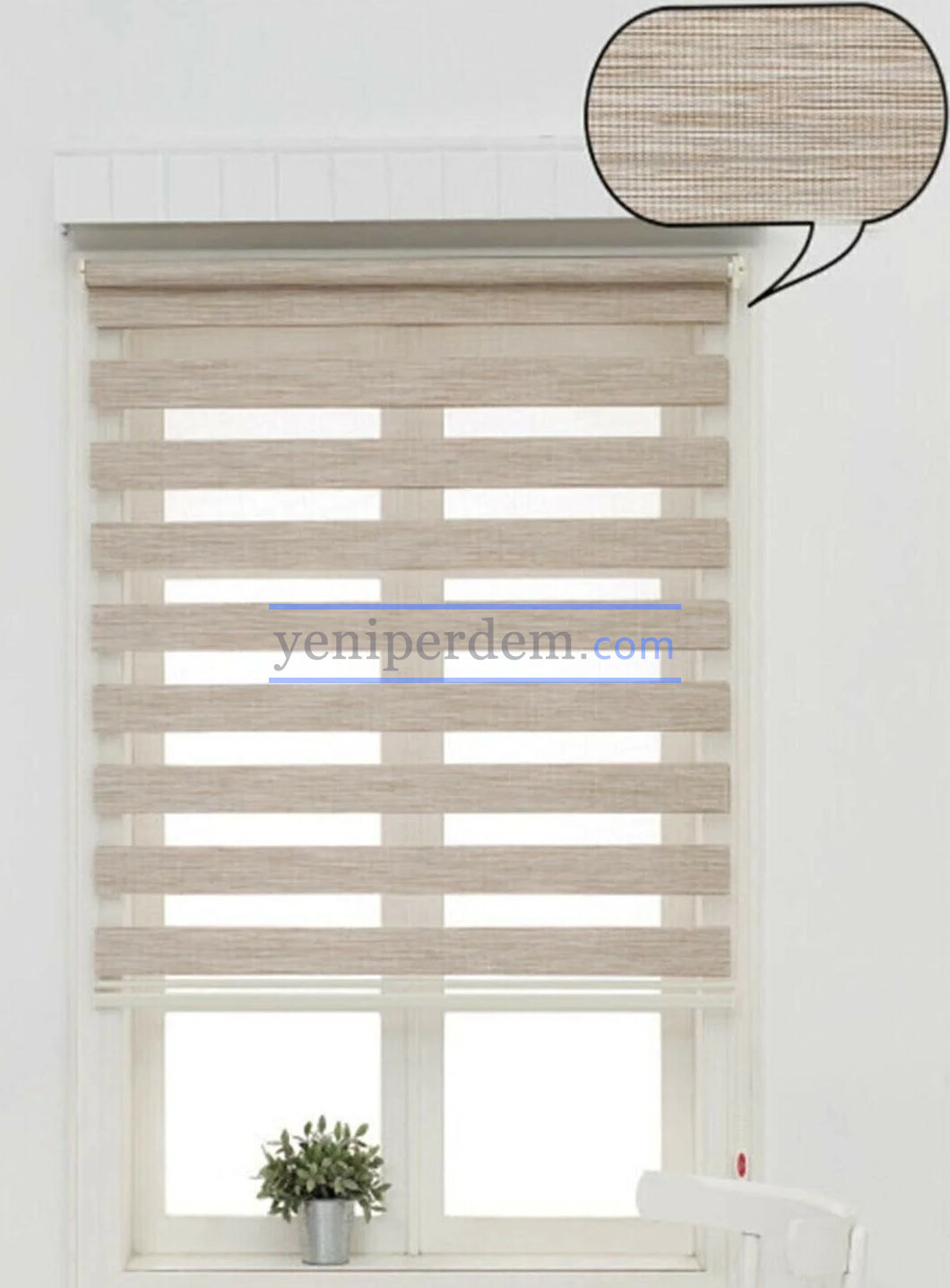 açık kahve bambu zebra perde - Görsel 3